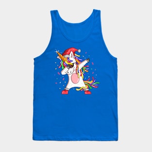 Christmas Dabbing Unicorn Tank Top